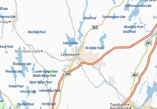 Kaart Plattegrond Lewiston