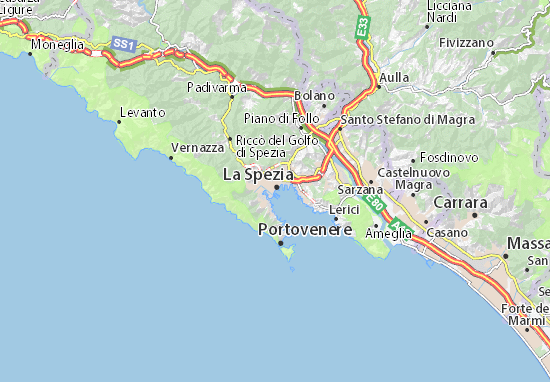 Mapa Plano La Spezia