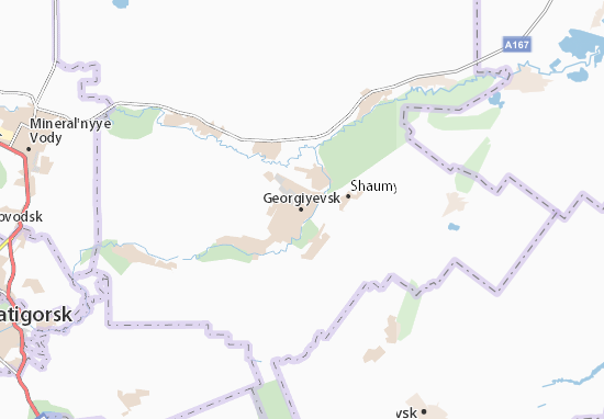 Kaart Plattegrond Georgiyevsk