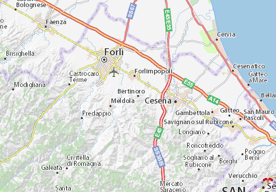 Karte Stadtplan Bertinoro