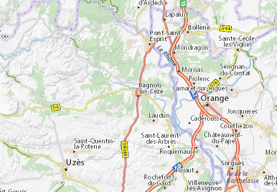 Mapas-Planos Bagnols-sur-Cèze