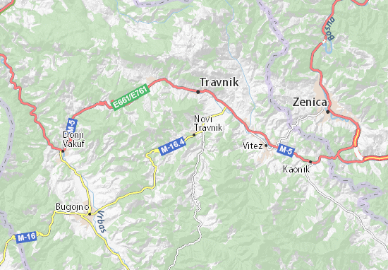 Karte Stadtplan Novi Travnik