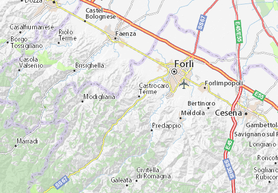 Karte Stadtplan Castrocaro Terme