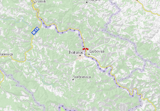 Kaart Plattegrond Bratunac