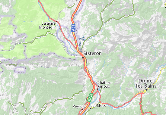 Mapa Sisteron