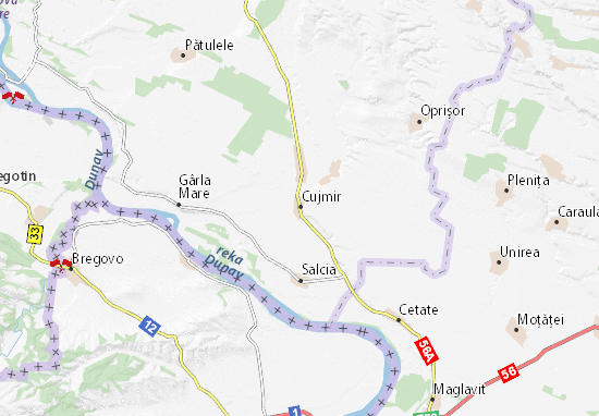 Karte Stadtplan Cujmir