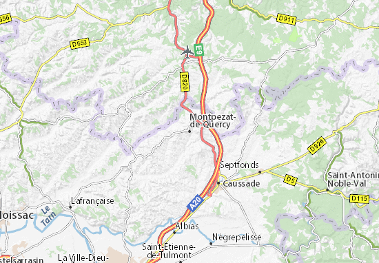 Karte Stadtplan Montpezat-de-Quercy