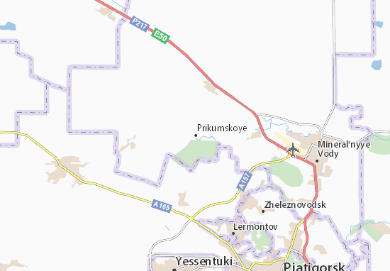 Karte Stadtplan Prikumskoye