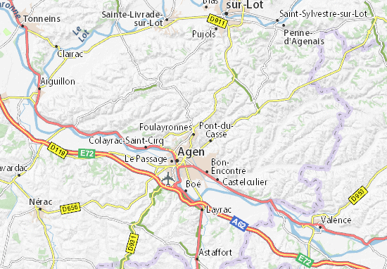 Karte Stadtplan Foulayronnes