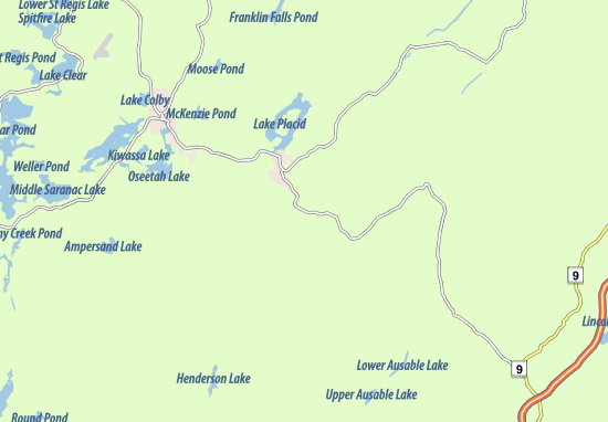Kaart Plattegrond North Elba