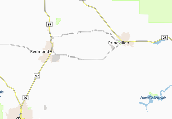 Mapa Powell Butte