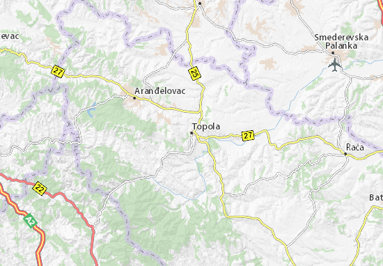 Mapa Topola