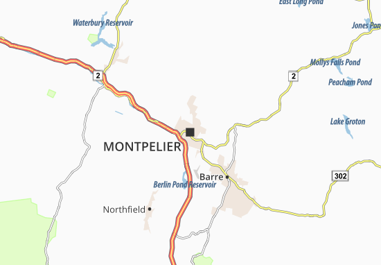Karte Stadtplan Montpelier