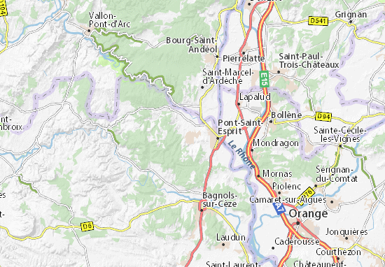Karte Stadtplan Saint-Paulet-de-Caisson