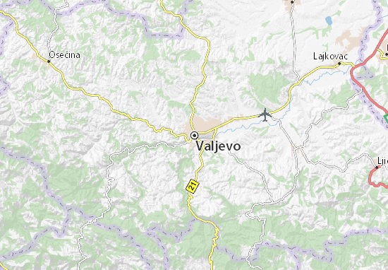 Kaart Plattegrond Valjevo