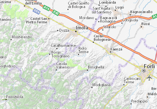 parilla Puede ser calculado interrumpir Mapa MICHELIN Riolo Terme - plano Riolo Terme - ViaMichelin