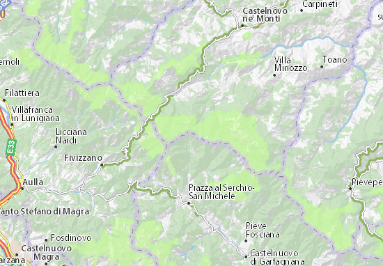 Kaart Plattegrond Passo di Pradarena