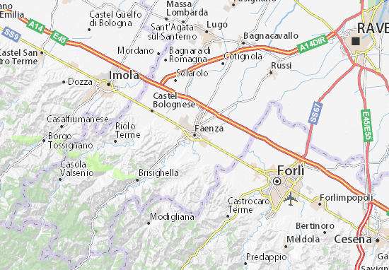 Karte Stadtplan Faenza