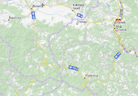 Kaart Plattegrond Šekovići