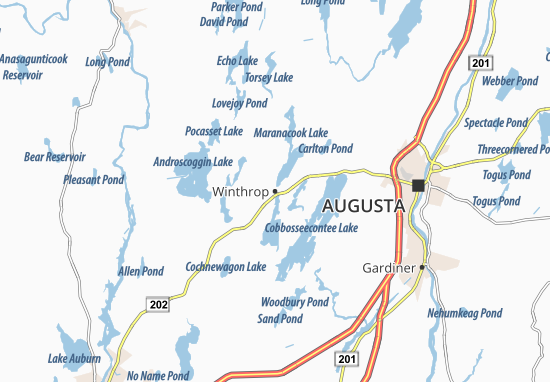 Kaart Plattegrond Winthrop