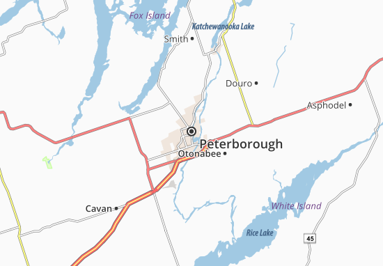 Kaart Plattegrond Peterborough