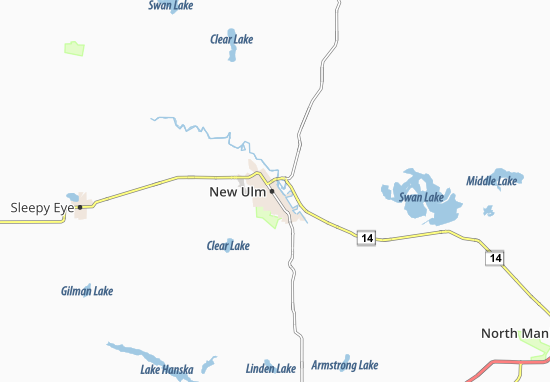 Kaart Plattegrond New Ulm