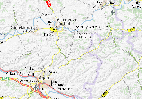 Mapa Hautefage-la-Tour