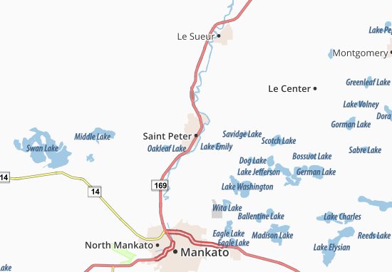 Karte Stadtplan Saint Peter