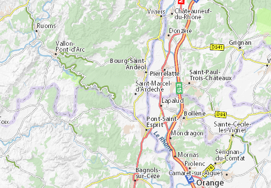 Karte Stadtplan Saint-Marcel-d&#x27;Ardèche