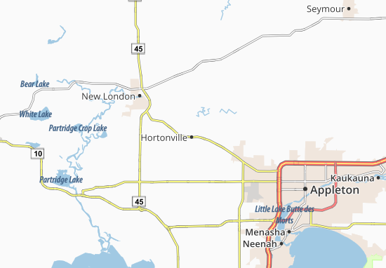 Karte Stadtplan Hortonville