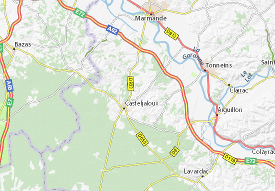 Karte Stadtplan Labastide-Castel-Amouroux