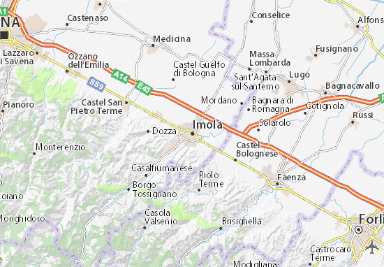 Karte Stadtplan Imola