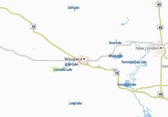 Karte Stadtplan Waupaca
