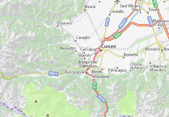 Karte Stadtplan Vignolo