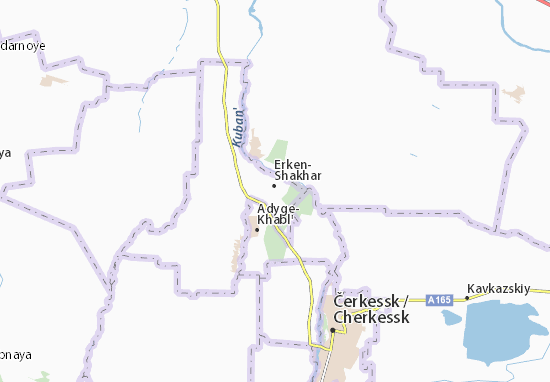 Karte Stadtplan Erken-Shakhar