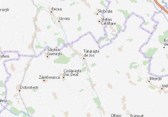 Karte Stadtplan Tătărăştii de Jos
