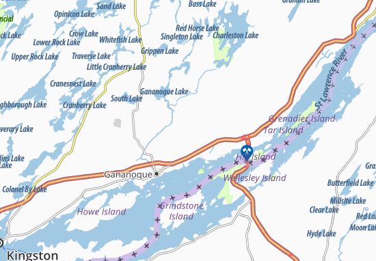 Karte Stadtplan Front of leeds and lansdowne