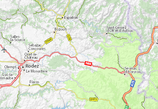 Mapa Palmas d’Aveyron