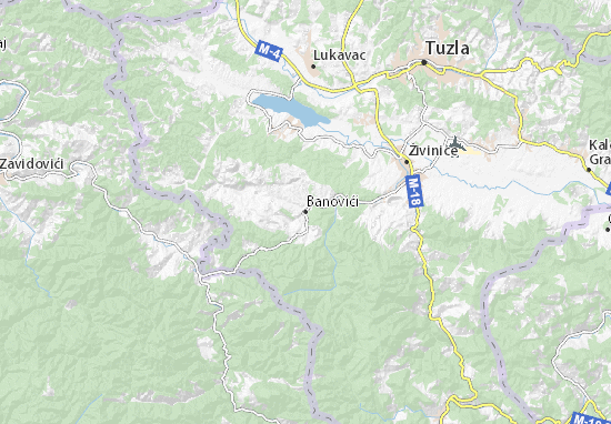Kaart Plattegrond Banovići