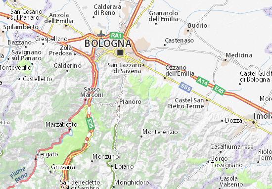 Karte Stadtplan Botteghino Colonnna
