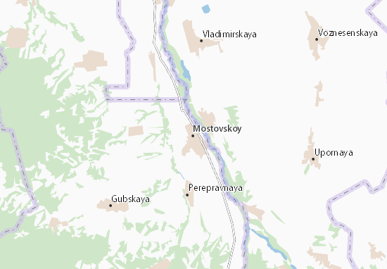 Kaart Plattegrond Mostovskoy