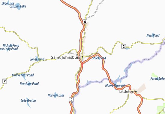 Kaart Plattegrond Saint Johnsbury
