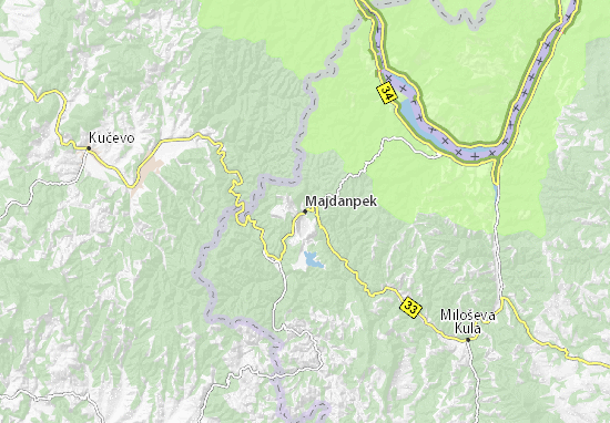 Kaart Plattegrond Majdanpek