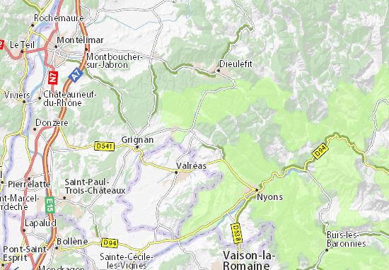 Karte Stadtplan Montbrison-sur-Lez