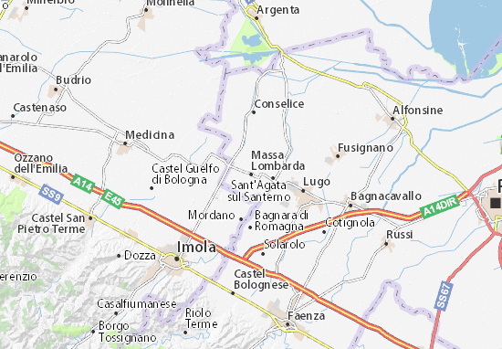 Karte Stadtplan Massa Lombarda