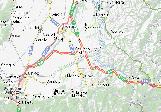 Karte Stadtplan Magliano Alpi
