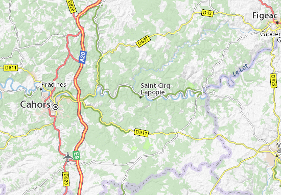 Mapa Saint-Cirq-Lapopie