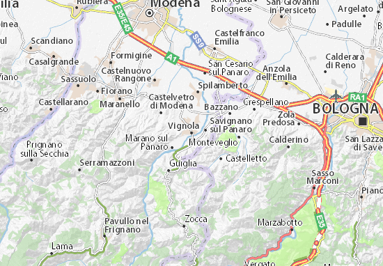 Karte Stadtplan Vignola