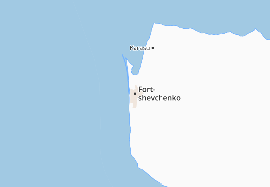 Karte Stadtplan Fort-shevchenko