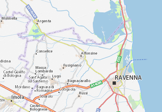 Karte Stadtplan Alfonsine